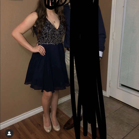 Gianni Bini Dresses & Skirts - Navy Blue, Gold, And Pearl Semi-Formal Dress